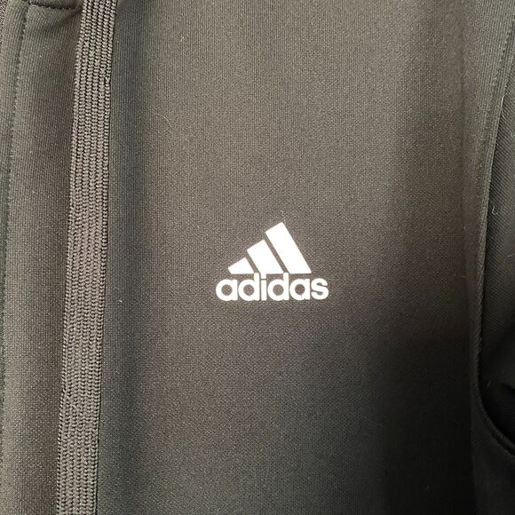 Adidas Climawarm Men’s Hoodie Size L Black & Gray Athletic Fit - Picture 2 of 11